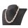 Halskette White colored oval round irreg. shape fresh water Pearl 13mm / 47cm