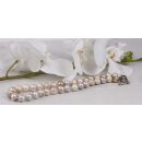 Halskette White colored oval round irreg. shape fresh...