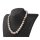 Necklace White colored oval round irreg. shape fresh water pearl 10 / 12mm / 47cm