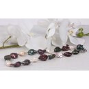 Halskette Multi Color baroque Freshwater Pearl 25x20mm /...
