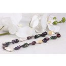 Halskette Multi Color baroque Freshwater Pearl 28x15mm /...