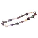 Halskette Multi Color baroque Freshwater Pearl 28x15mm / 48cm