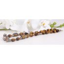Necklace Tigers Eye Natural Gemstone with Silver accents 15—18mm / 54cm
