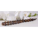 Necklace Tigers Eye Natural Gemstone w / black stone 15mm...