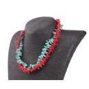 Necklace Multi colored semi / precious stone 5mm / 44cm