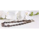 Necklace Red Artistic Stone Flat Round 17mm / 43cm