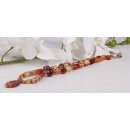 Necklace Red Agate Pendant with silver accents 10 / 20mm...