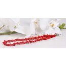 Necklace Bamboo Coral Red stone 4x12mm / 44cm