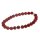 Halskette Round Bead Red sponge coral natural gem stone 15mm / 47cm