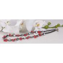 Necklace Multi colored semi / precious stone 5 / 10mm / 49cm