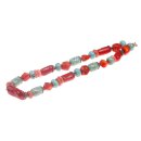 Necklace Multi colored semi / precious stone 4x20mm / 45cm
