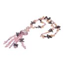 Necklace consisting of Glass, Resin Oval / 68cm