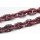 Halskette Python Leder Chain  / 35x23mm ,  Burgundy / Oval / 104cm