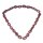 Necklace Python Leather Chain  / 35x23mm ,  Burgundy / Oval / 104cm