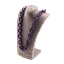 Necklace Python Leather Chain  / 35x23mm ,  Violet Matt /...