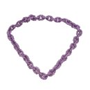 Necklace Python Leather Chain  / 35x23mm ,  Orchid Matt / Oval / 104cm