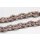 Necklace Python Leather Chain  / 35x23mm ,  Grey matt / Oval / 104cm