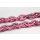 Necklace Python Leather Chain  / 35x23mm ,  Pink shiny / Oval / 104cm