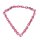 Necklace Python Leather Chain  / 35x23mm ,  Pink shiny / Oval / 104cm