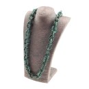 Necklace Python Leather Chain  / 35x23mm ,  Green shiny /...