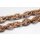 Necklace Python Leather Chain  / 35x23mm ,  Brown shiny / Oval / 104cm