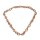 Necklace Python Leather Chain  / 35x23mm ,  Brown shiny / Oval / 104cm