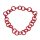 Necklace Nappa Leather Wrapped Necklace Chain / 44mm , Red / Ring / 92cm