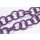 Halskette Nappa Leather Wrapped Chain / 44mm , Violet / Ring / 92cm