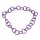 Halskette Nappa Leather Wrapped Chain / 44mm , Violet / Ring / 92cm