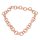 Necklace Nappa Leather Wrapped Necklace Chain / 35mm , Peach cobbler / Ring / 92cm