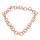 Necklace Nappa Leather Wrapped Necklace Chain / 35mm , Peach cobbler / Ring / 92cm