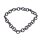 Necklace Nappa Leather Wrapped Necklace Chain / 35mm , Black / Ring / 92cm