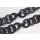 Halskette Rochenleder Leder  Chain 35mm ,  Black Shiny / Ring / 78cm