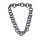 Halskette Rochenleder Leder  Chain 35mm ,  Black Shiny / Ring / 78cm