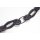 Halskette Rochenleder Leder  Chain 31 / 65mm ,  Black Shiny / Ring / Eye shape / 102cm