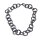 Necklace Stingray Leather  Chain 52mm ,  Black Shiny / Ring / 110cm