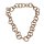 Necklace Watersnake Leather Chain 45mm ,  Gold / Ring / 120cm