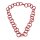 Necklace Watersnake Leather Chain 45mm ,  Red / Ring / 120cm