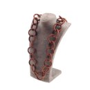 Halskette Wasserschlange Leder Chain 45mm ,  Brown / Ring...