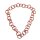 Necklace Watersnake Leather Chain 45mm ,  Brown / Ring / 120cm