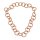 Necklace Watersnake Leather Chain 45mm ,  Sand / Ring / 120cm