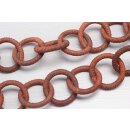 Halskette Wasserschlange Leder Chain 45mm ,  Canyon Rose...