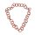 Necklace Watersnake Leather Chain 45mm ,  Canyon Rose / Ring / 120cm