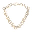 Halskette Wasserschlange Leder Chain 40mm ,  Natural / Ring / 104cm