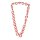 Necklace Watersnake Leather Chain 30mm  ,  White / Red / Ring / 96cm