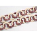 Halskette Wasserschlange Leder Chain 30mm  ,  White /...