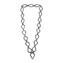 Necklace Water Buffalo Chain 58mm Black Matt / Teardrop w/ ring / 130cm