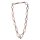 Necklace Water Buffalo Chain 63mm Brown shiny / Teardrop w/ ring / 100cm