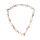 Necklace Water Buffalo Chain 82mm White shiny / Teardrop w/ ring / 110cm