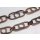 Halskette Wasserbüffel Chain 75mm Brown shiny / Long oval  / 110cm